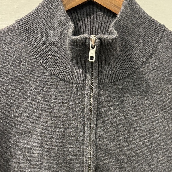 Everlane No Sweat Half Zip Sweater Men’s Size Lg Organic Cotton Preppy Charcoal - Picture 2 of 9